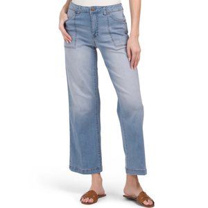 D. JEANS Medium Wash High Waisted Wide Leg Jeans